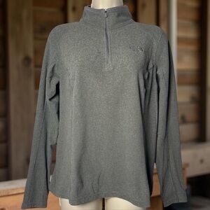 North Face Gray Quarter-Zip Pullover size M